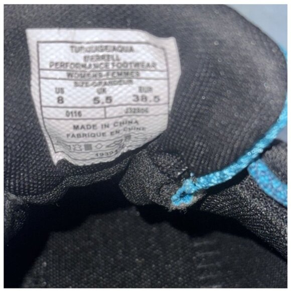 Merrell Womens 8 Athletic Outdoor Shoes Blue & Black Rubber Sole - Picture 3 of 10